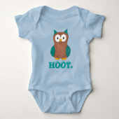 HOOT Cartoon Owl Bird Eyes Wise Owls Birdie Gesche Baby Strampler (Vorderseite)