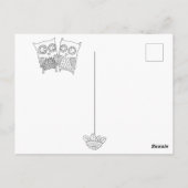 Hoot Hollow Color It in Postcard Postkarte (Rückseite)