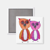 Hoot Hoot Owls Magnet (Vorderseite/Rückseite)