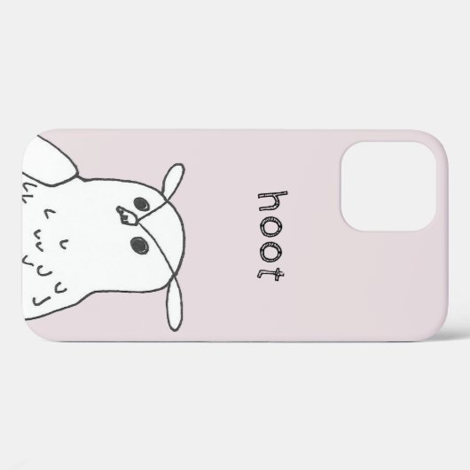 Hoot Line Art Pink Owl Case-Mate iPhone Hülle (Rückseite (Horizontal))