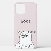 Hoot Line Art Pink Owl Case-Mate iPhone Hülle (Rückseite)