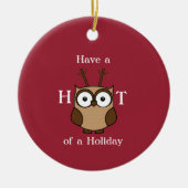 Hoot of a Holiday Custom Year Keramikornament (Vorne)