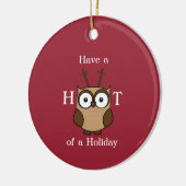 Hoot of a Holiday Custom Year Keramikornament (Links)