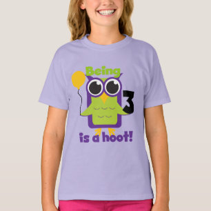 Hoot Owl 3. Geburtstag T - Shirt und Geschenke