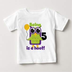 Hoot Owl 5. Geburtstag T - Shirt und Geschenke