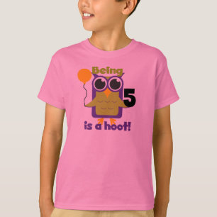 Hoot Owl 5. Geburtstag T - Shirt und Geschenke