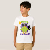 Hoot Owl 6. Geburtstag T - Shirt und Geschenke (Vorne ganz)