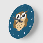 Hoot Owl Design Runde Wanduhr (Winkel)
