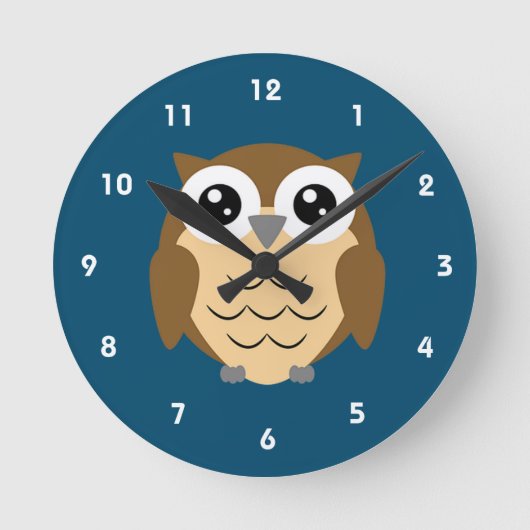 Hoot Owl Design Runde Wanduhr (Vorderseite)