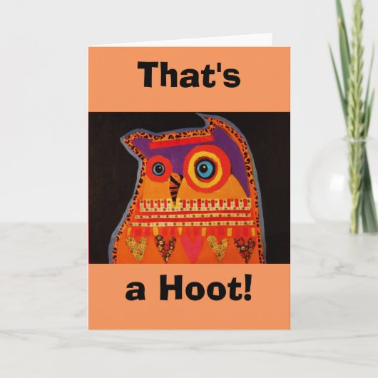 Hoot Owl Grußkarte Karte (Vorderseite)