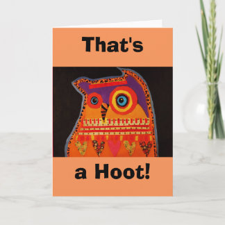 Hoot Owl Grußkarte Karte