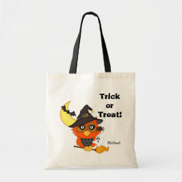 Hoot Owl Halloween Trick oder Trete Tragetasche