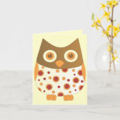 Hoot Owl Karte (Gelbe Blume)