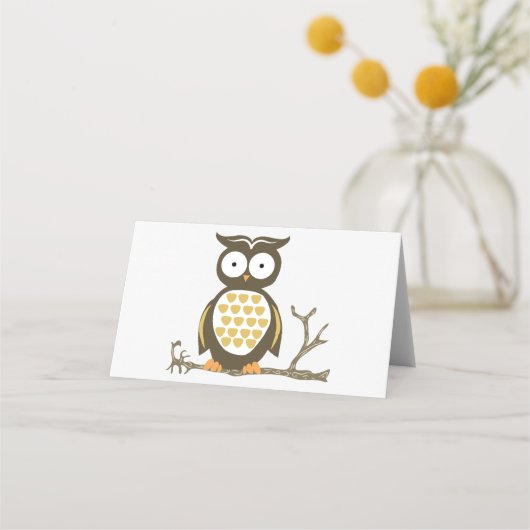 Hoot Owl Platzkarte (Vorderseite)