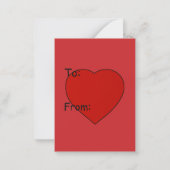 Hoot Owl Valentine Red Heart Kids Pack Mitteilungskarte (Rückseite)