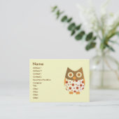 Hoot Owl Visitenkarte (Stehend Vorderseite)