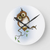 Hoot the Owl Runde Wanduhr (Vorderseite)