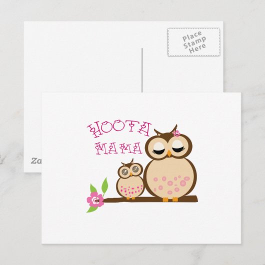 Hoota Mama Postkarte (Vorne/Hinten)