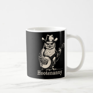Hootenanny Owl Banjo Gitarre Cowboy Hat Vin Kaffeetasse