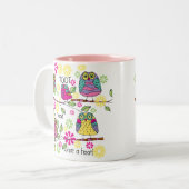 Hootie Owls Zweifarbige Tasse (Vorderseite Links)