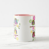 Hootie Owls Zweifarbige Tasse (Mittel)