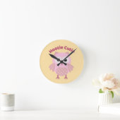 Hootie Süße Rosa Eule Wanduhr (Zuhause)