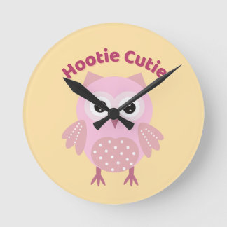 Hootie Süße Rosa Eule Wanduhr