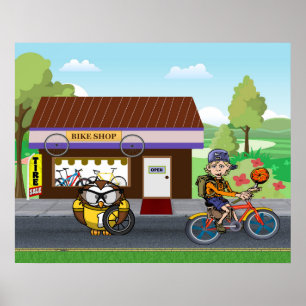 Hootin' Cycles Poster