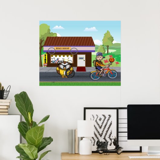 Hootin' Cycles Poster (Heimbüro)