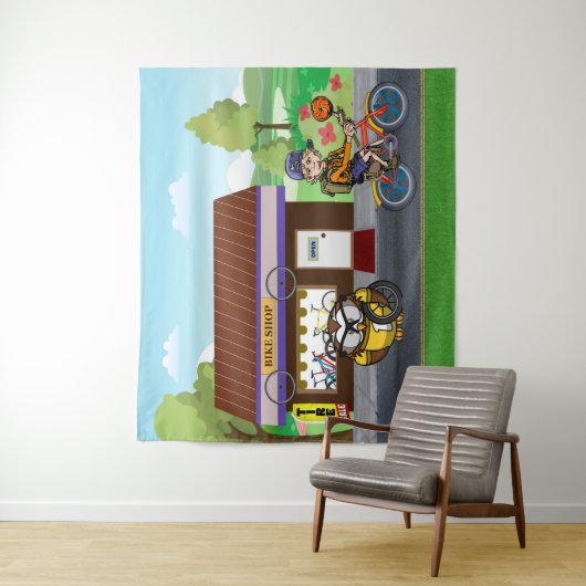Hootin' Cycles Wandteppich (Beispiel)