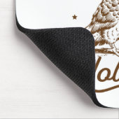 Hootin führt zu Hollerin Owl Cowboy Mousepad (Ecke)