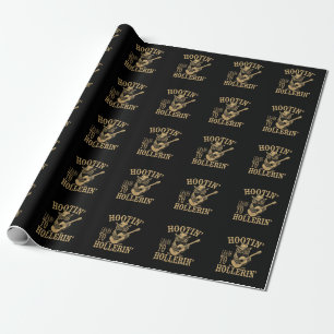 Hootin’ Leads to Hollerin" - Ein spielerisches Cow Geschenkpapier
