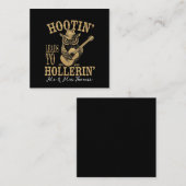 Hootin’ Leads to Hollerin" - Ein spielerisches Cow Quadratische Visitenkarte (Vorne/Hinten)