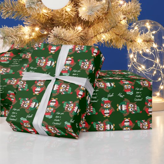 Hootin' Owl Christmas Geschenkpapier (Feiertage)