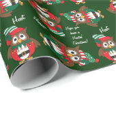 Hootin' Owl Christmas Geschenkpapier (Rolleneckpunkt)