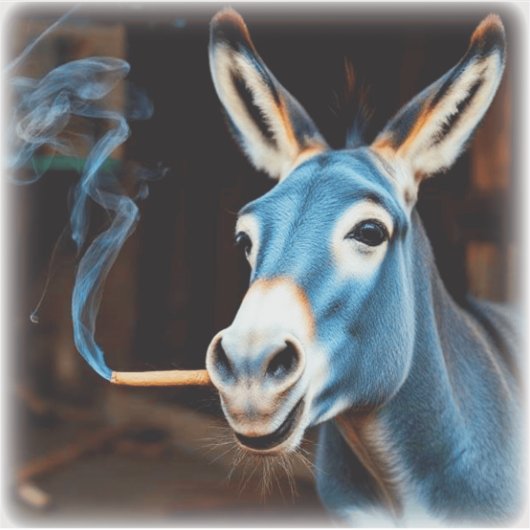 HOOTING DONKEY AUFKLEBER (Vorderseite)