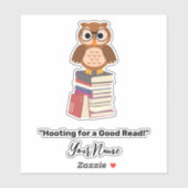 "Hooting for a Good Read!" Buchliebhaber Aufkleber (Blatt)