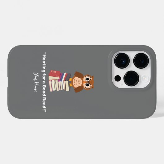 "Hooting for a Good Read!" Buchliebhaber Case-Mate iPhone Hülle (Rückseite (Horizontal))