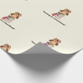 "Hooting for a Good Read!" Buchliebhaber Geschenkpapier (Ecke)