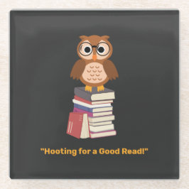 "Hooting for a Good Read!" Buchliebhaber Glasuntersetzer