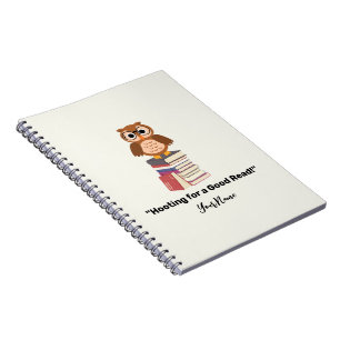 "Hooting for a Good Read!" Buchliebhaber Notizblock