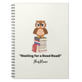 "Hooting for a Good Read!" Buchliebhaber Notizblock (Vorderseite)
