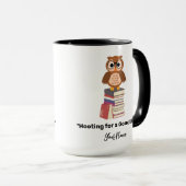 "Hooting for a Good Read!" Buchliebhaber Tasse (VorderseiteRechts)