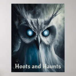 Hoots and Haunts - Halloween Print Poster
