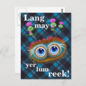 Hoots Toots Haggis. Lang kann ihre Lumminreche hab Postkarte (Vorne/Hinten)