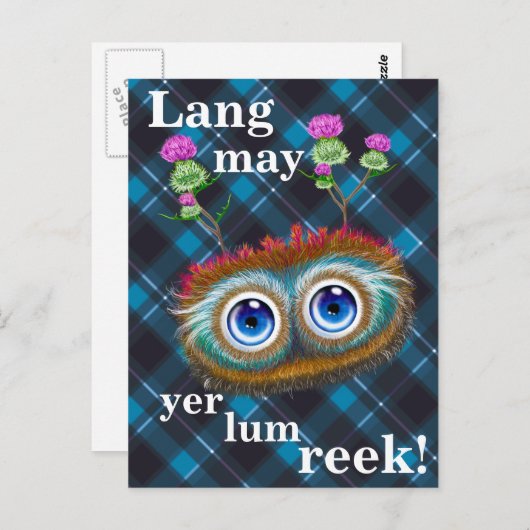 Hoots Toots Haggis. Lang kann ihre Lumminreche hab Postkarte (Vorne/Hinten)