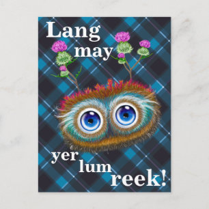 Hoots Toots Haggis. Lang kann ihre Lumminreche hab Postkarte
