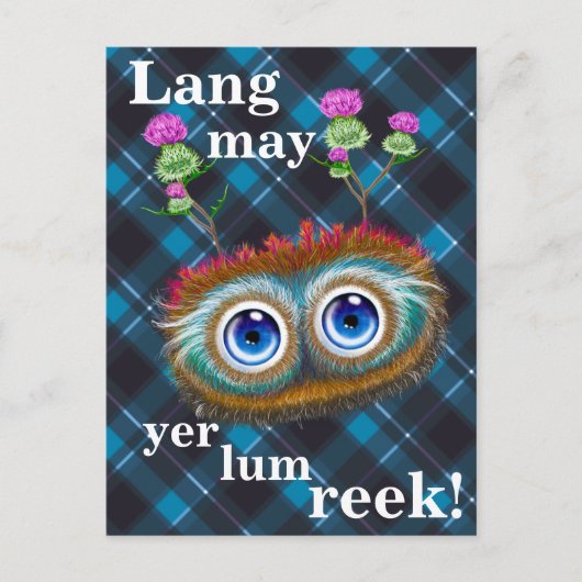 Hoots Toots Haggis. Lang kann ihre Lumminreche hab Postkarte (Vorderseite)