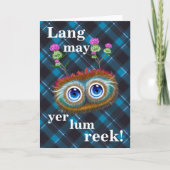 Hoots Toots Haggis! Lang May Yer Lum Reek! Dankeskarte (Vorderseite)
