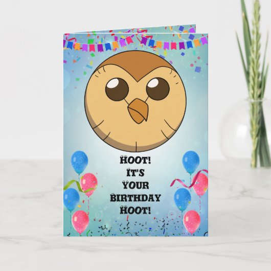 Hooty Birthday Card Einladen der Owl House Card Karte (Vorderseite)